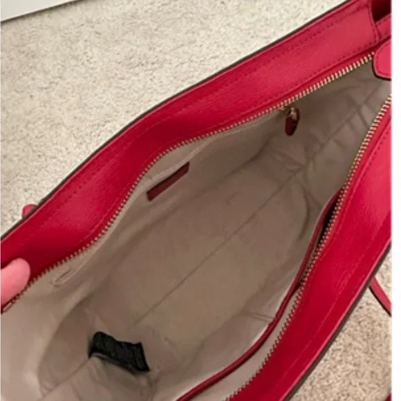 Ralph Lauren Red Leather Tote Bag - Picture 6 of 6